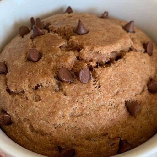 Whole Wheat Chocolate Chip Healthy Mug Cake Recipe 2 mug cake recipe