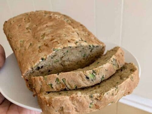 healthy vegan zucchini walnut loaf