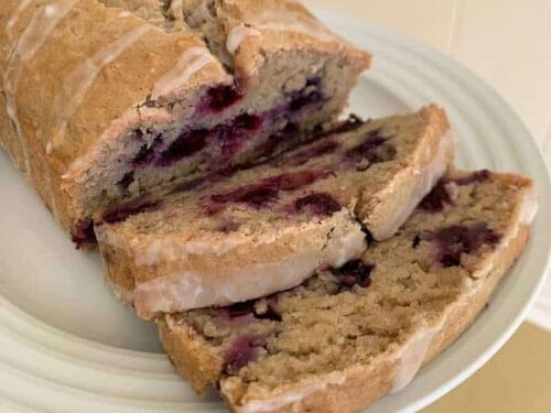 vegan blueberry oatmeal bread