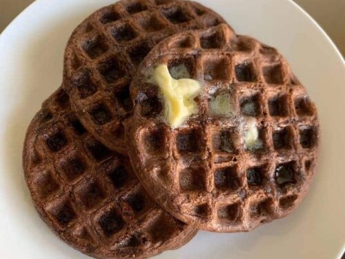 chocolate cornbread waffles