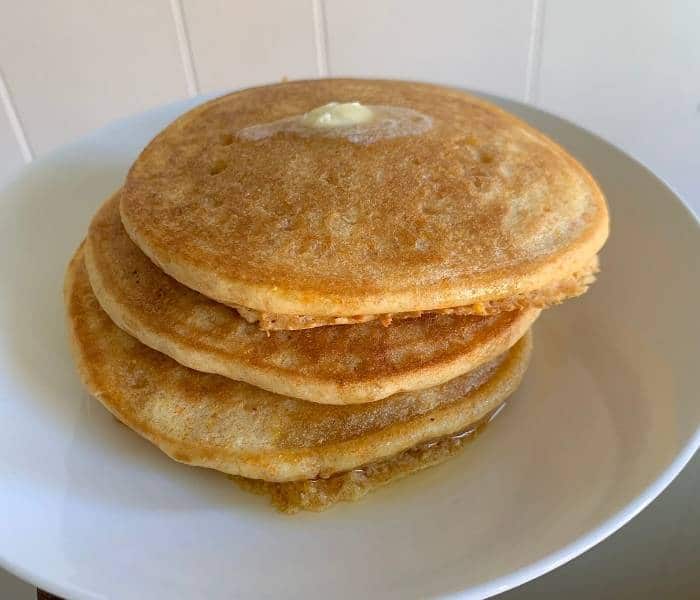 easy vegan buttermilk cornbread pancakes