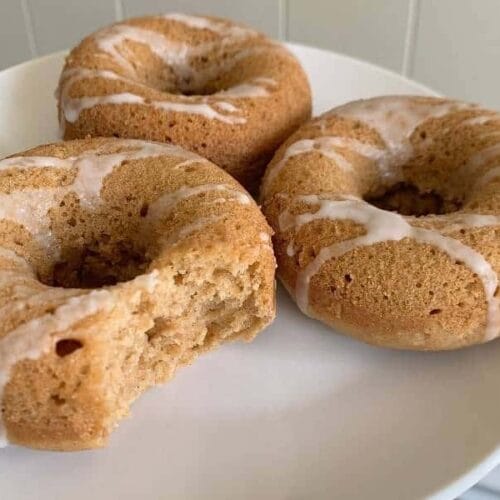 Eggless Donuts (Baked) 3 eggless donuts