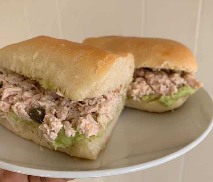 super quick and tasty tuna avocado sandwich