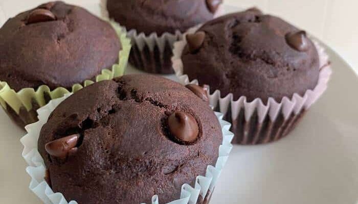 Vegan Double Chocolate Muffins