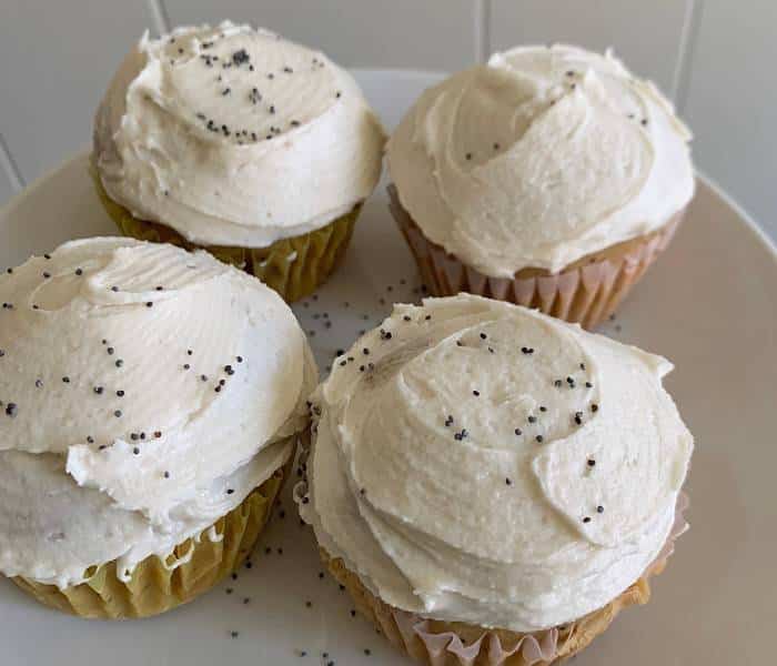 fluffy and soft lemon poppy seed cupcakes