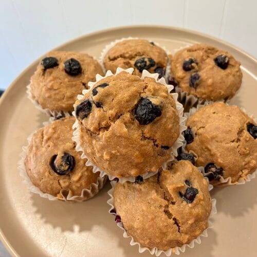 The Ultimate Fluffy Blueberry Quick Oat Muffins