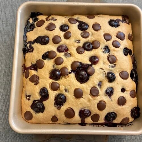 blueberry chocolate chip snack cake